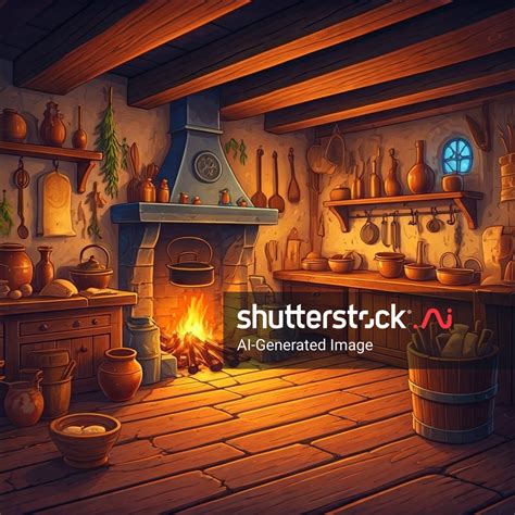 Middle Ages Kitchen Bustling Lively Open AI-generated image 2601045887 ...