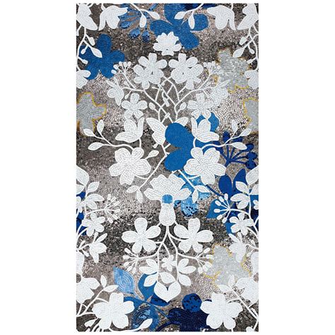 Stylish Artistic Mosaic Handmade Platinum Leaf For Sale at 1stDibs | platinum mosaic