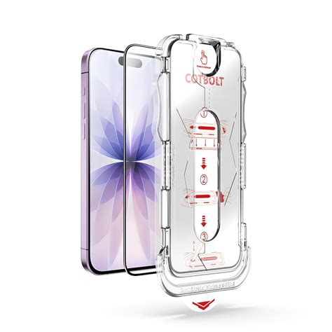 Cotbolt Tempered Glass for iPhone 17/16 Pro Screen Protector [Military ...