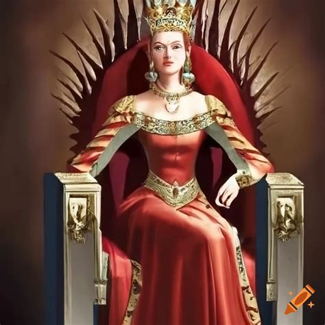 Queen Sitting On Throne