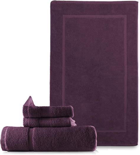 Amazon.com: Hearth & Harbor Bath Mat Towels - 100% Ring Spun Cotton ...