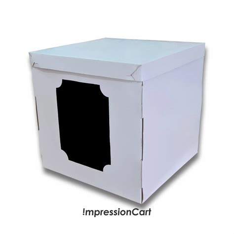 White Tier Tall Cake Box (12x12x12)– impressioncart