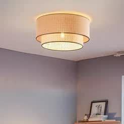 Buy AKWAY Tirtha Jute Hanging Lamp | Boho Ceiling Lamp for Bedroom ...