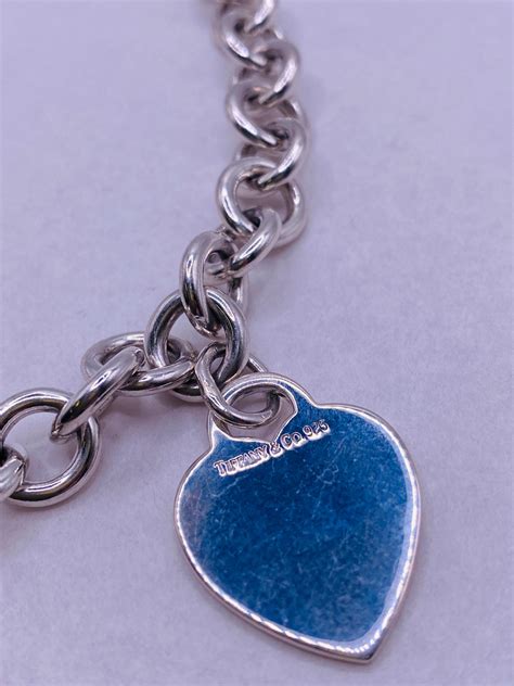 Tiffany and Co Return to Tiffany Sterling Silver Heart Charm Necklace ...
