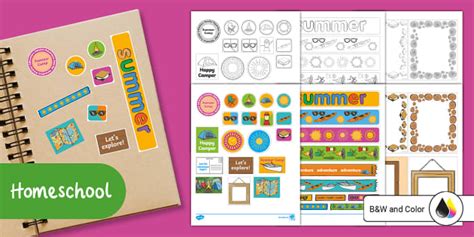 Summer Camp Scrapbook Cutouts (teacher made) - Twinkl