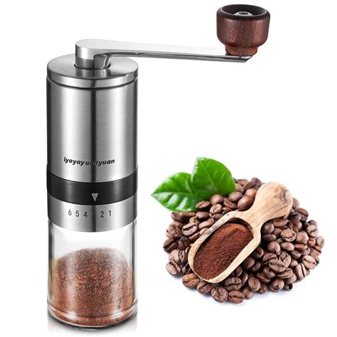 Buy Manual Coffee Grinder with Ceramic Burr | 6 Adjustable Coarseness ...