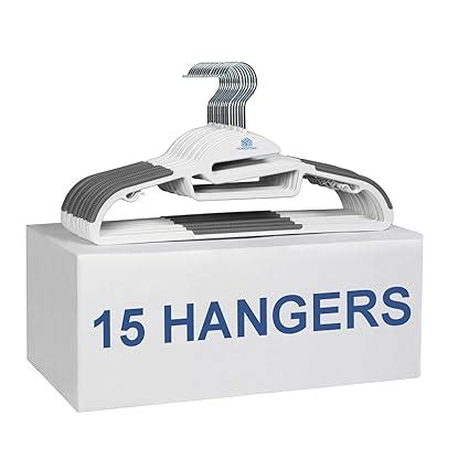 Homestrap Anti-Slip S-Shaped Plastic Hanger Pack of 15 | 4 in 1 ...