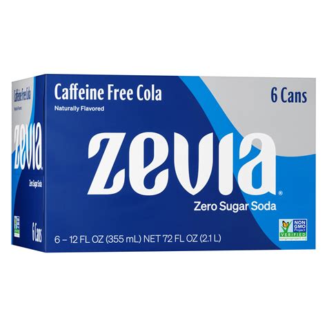Zevia Caffeine Free Cola Soda 6 pk Cans - Shop Soda at H-E-B
