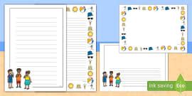 My Summer Holiday Page Borders Landscape (teacher made)