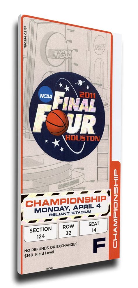 That's My Ticket 2011 Final Four Mega Ticket Wall Decor, Connecticut ...