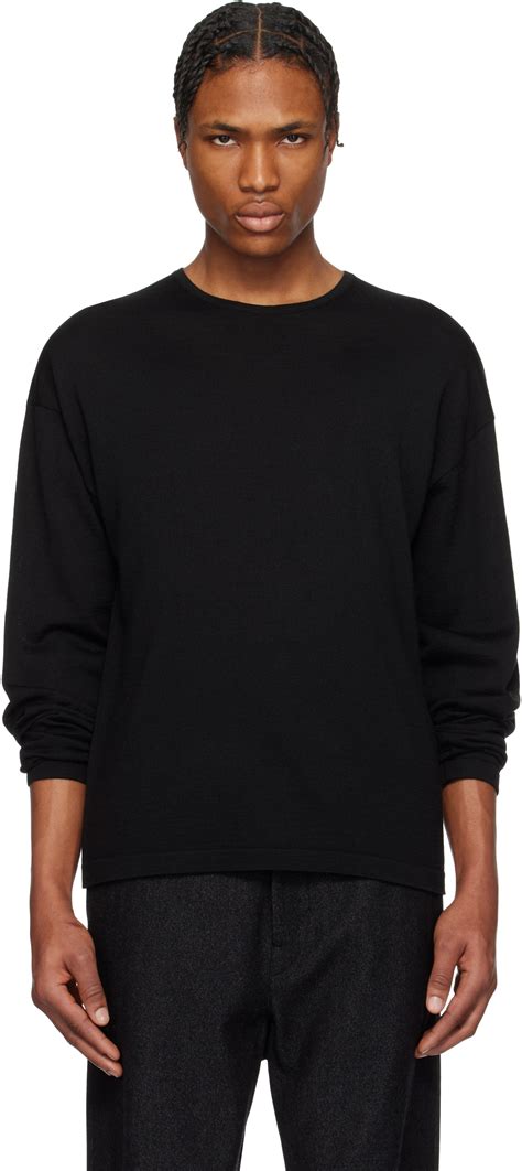 LEMAIRE Black Crew Neck Sweater Lemaire