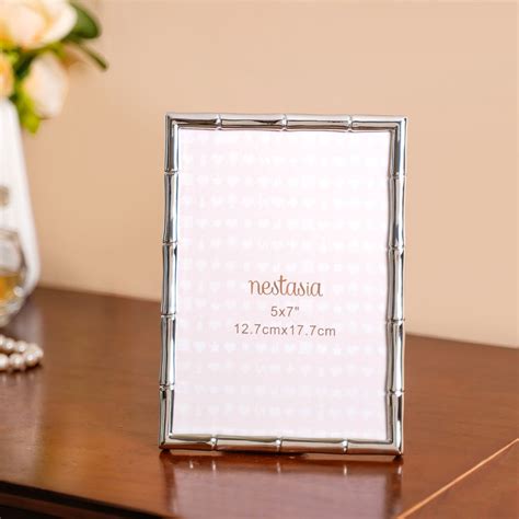 Silver Chic Bamboo Design Photo Frame Large 13x18cm Online - Premium ...