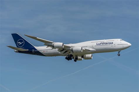 Lufthansa Boeing 747-8 in its new livery, photographed here on landing ...