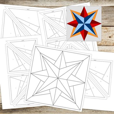 Mariner's Compass Paper Piecing Quilt Pattern - Etsy