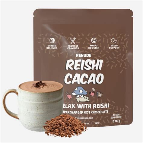 Amazon.com : Renude Reishi Cacao - Mushroom Hot Chocolate, Coffee ...