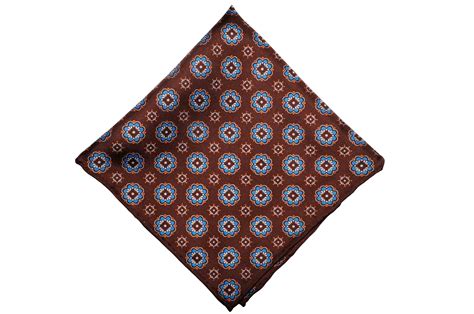 Brown Blues Silk Pocket Square – Aristocrats Bows N Ties