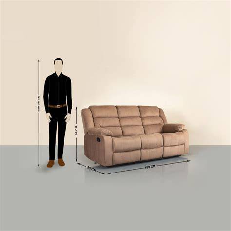 Home Centre Cairo Fabric 3-Seater Recliner sofa
