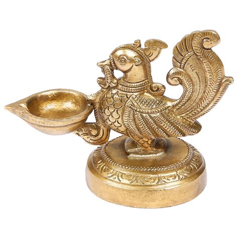 Buy Thar Handicrafts Bangalore Brass Anna Bird Deepam Online at Low ...