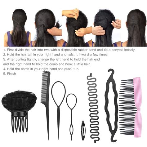 Buy 20 Pieces Hair Braiding Tools Set Hair Clipper Hair Accessories ...