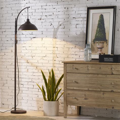 WOXXX 68" Industrial Floor Lamp Modern Rustic Task Floor Lamp in Gold ...