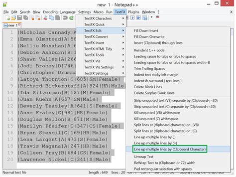 Image result for Notepad++ Convert Text to Columns