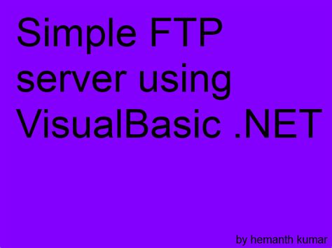 Upload Visual Basic Program in Server 的图像结果
