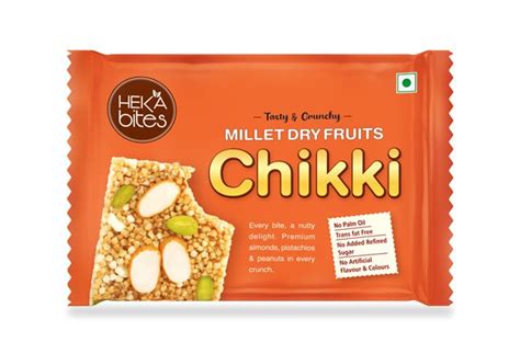 Heka Bites Millet Dry Fruits Chikki | No White Sugar |No Palm Oil 60.0