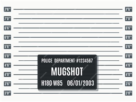 Premium Vector | Mugshot photo template Law enforcement jail booking ...