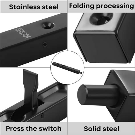 Buy Dluno Bolt Protector Concealed Sliding Bolt Lock 8 Inch, 304 ...