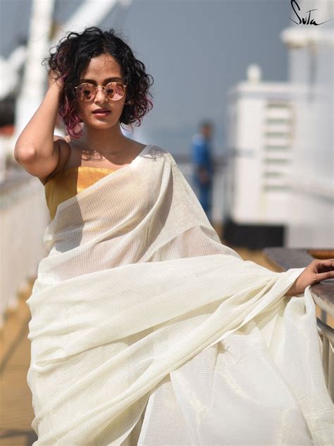 White Handloom Cotton Zari Saree For Onam|Pure Sitara|Suta