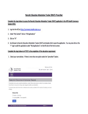 Narcotic Education Attestation Tracker - Fill Online, Printable ...