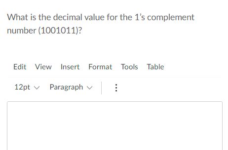 Image result for 1s Complement Problems Using 2 Decimal Number
