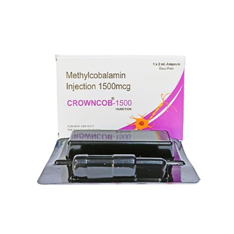 Crowncob 1500 Injection - Methylcobalamin Injection 1500mcg - Crownmed ...