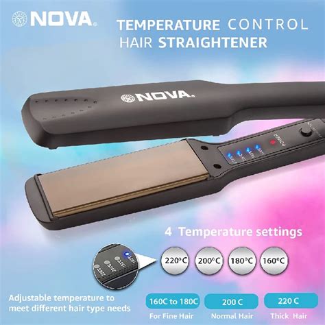 Nova NHS 860 Hair Straightener- Black
