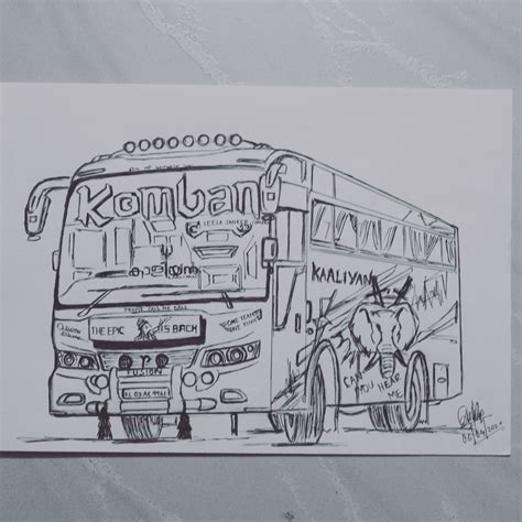 Double Decker Bus Drawing