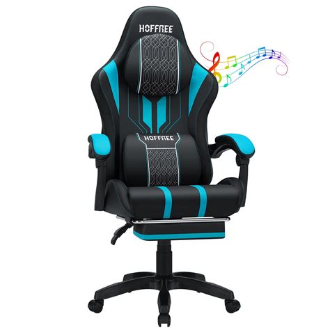 Hoffree Gaming Chair with Speakers High Duty Video Game Chairs with ...
