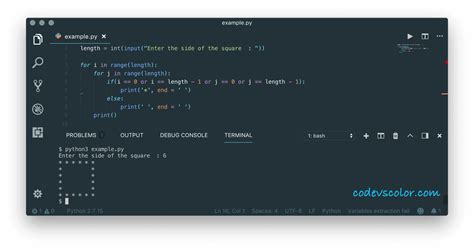 Image result for Square Pattern Program in Python