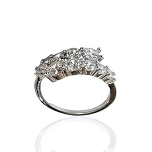 Buy NUOH Round Solitaire Adjustable Rod Embrace Leaf Ring | Adjustable ...