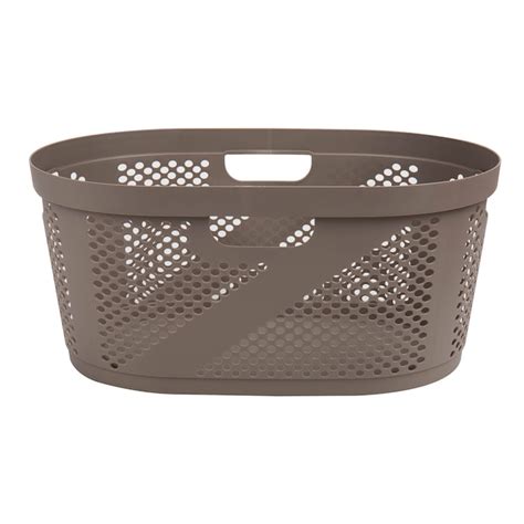 Mind Reader 40-Liter Bronze Plastic Laundry Basket 2HHAMP40-BRNM at ...