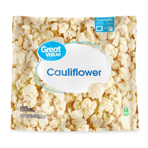 Great Value Frozen Cauliflower 12 oz Bag Ready to Cook Vegetable for Easy Recipes - Walmart.com