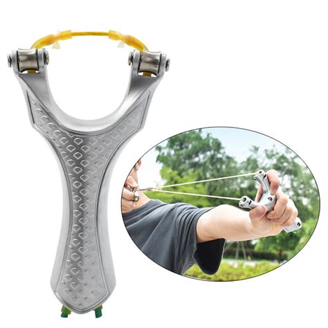 Silver Grid Pulley Design Alloy Slingshot – INDIAN SLINGSHOT