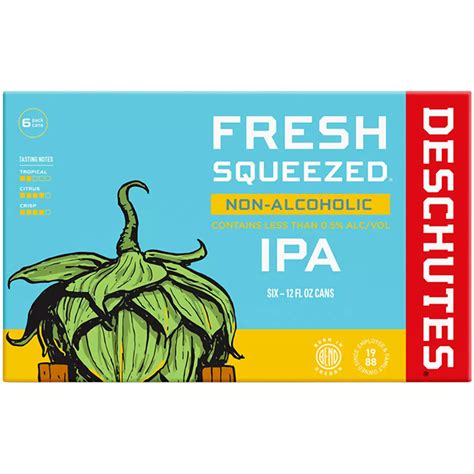 Deschutes Non Alcoholic Fresh Squeezed IPA Craft Beer 6 pk Cans - Shop ...