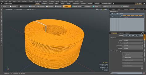 3D model Spool Fiber Optic Cable Orange | 3D Molier International