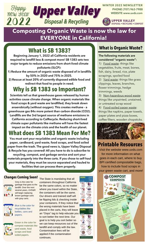 2022 Winter Newsletter - Upper Valley Disposal Services