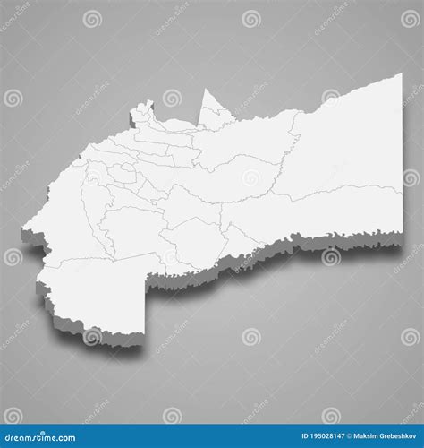 3d Map of Meta is a Department of Colombia Stock Illustration - Illustration of meta, border ...