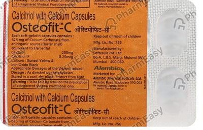 Osteofit C Strip Of 10 Capsules: Uses, Side Effects, Price & Dosage ...