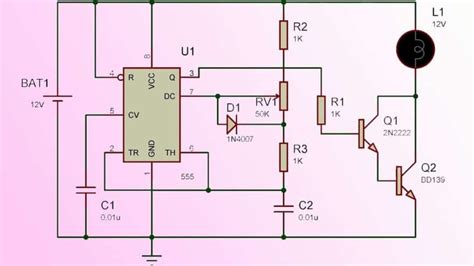 Timer Control with NE555 ~ schematic simple