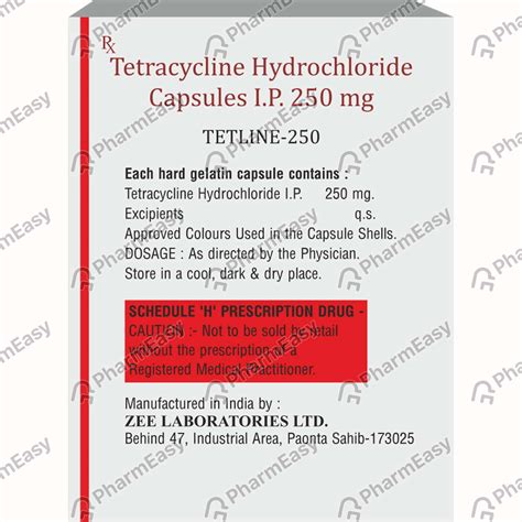 Buy Tetline 250 MG Capsule (10) Online at Flat 15% OFF | PharmEasy