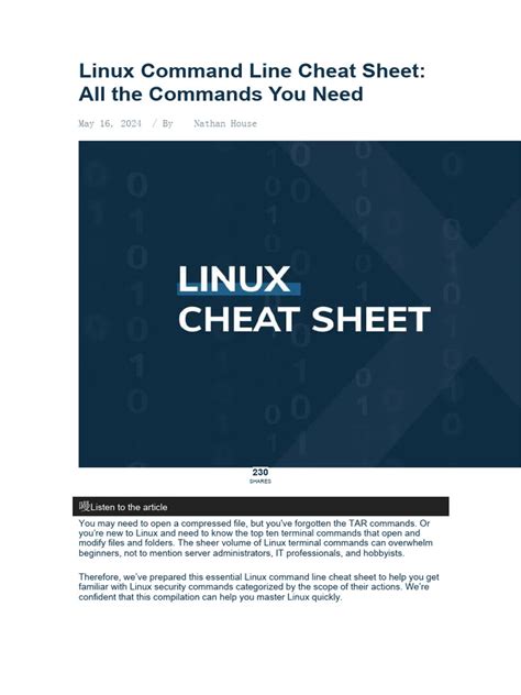 Image result for Linux Command Line PDF