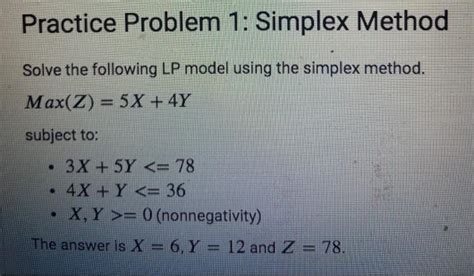 Image result for Simplex Method Exercise Solution